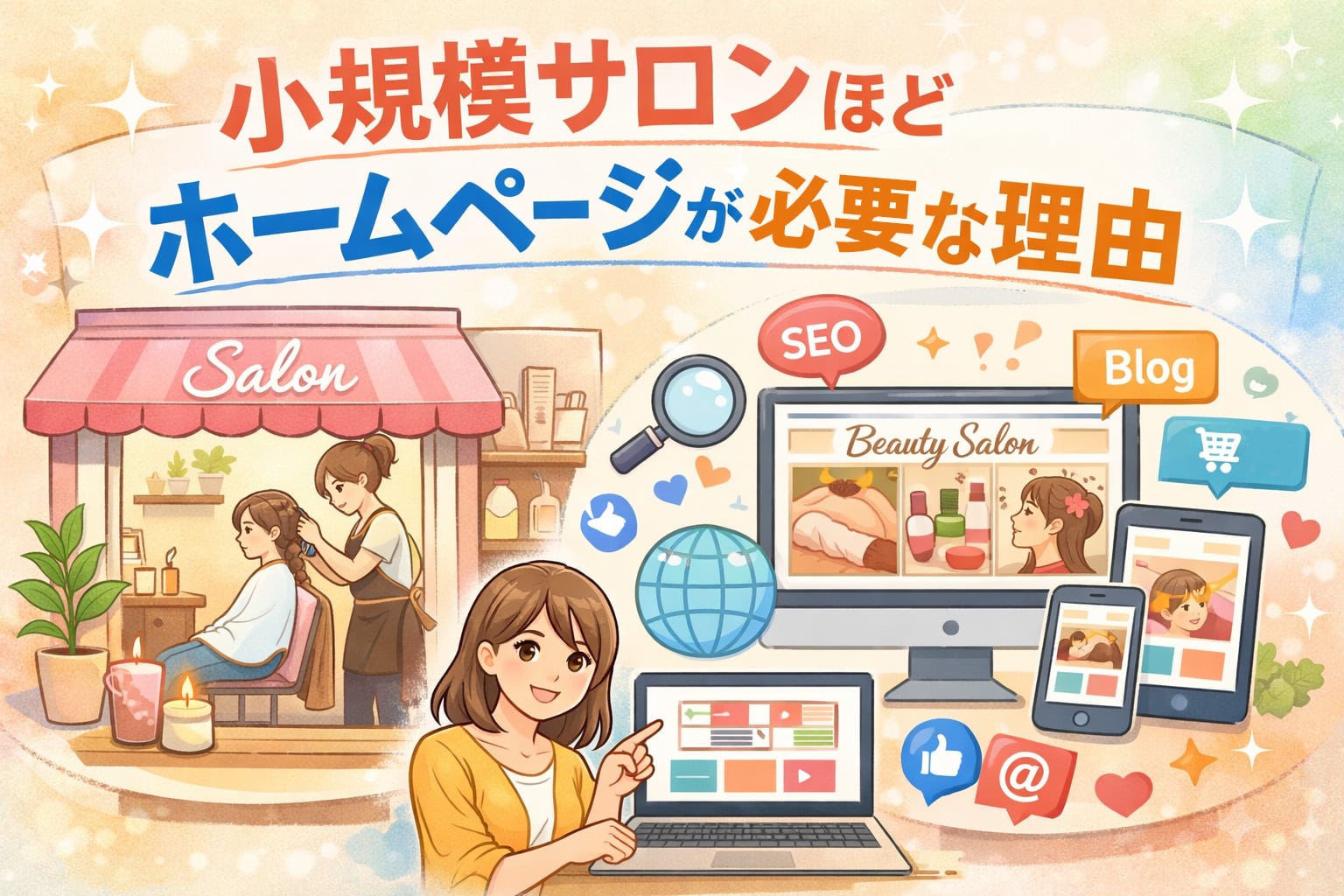 小規模サロンほどホームページが必要な理由
